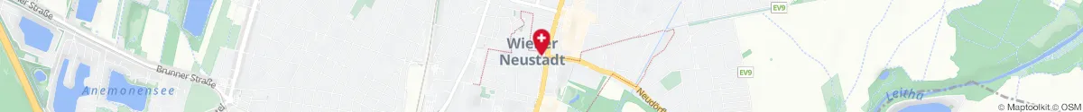 Map representation of the location for Apotheke Zur Mariahilf in 2700 Wiener Neustadt